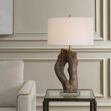 Namath Wood Table Lamp - Dark Brown / White by Uttermost - View 2