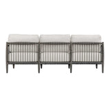 Borneo Outdoor Sofa Brown / Oyster White - White / Dark Brown by Uttermost - View 10