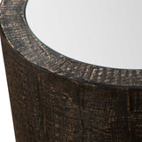Sequoia Mirrored Drum Table - Black by Uttermost - View 3