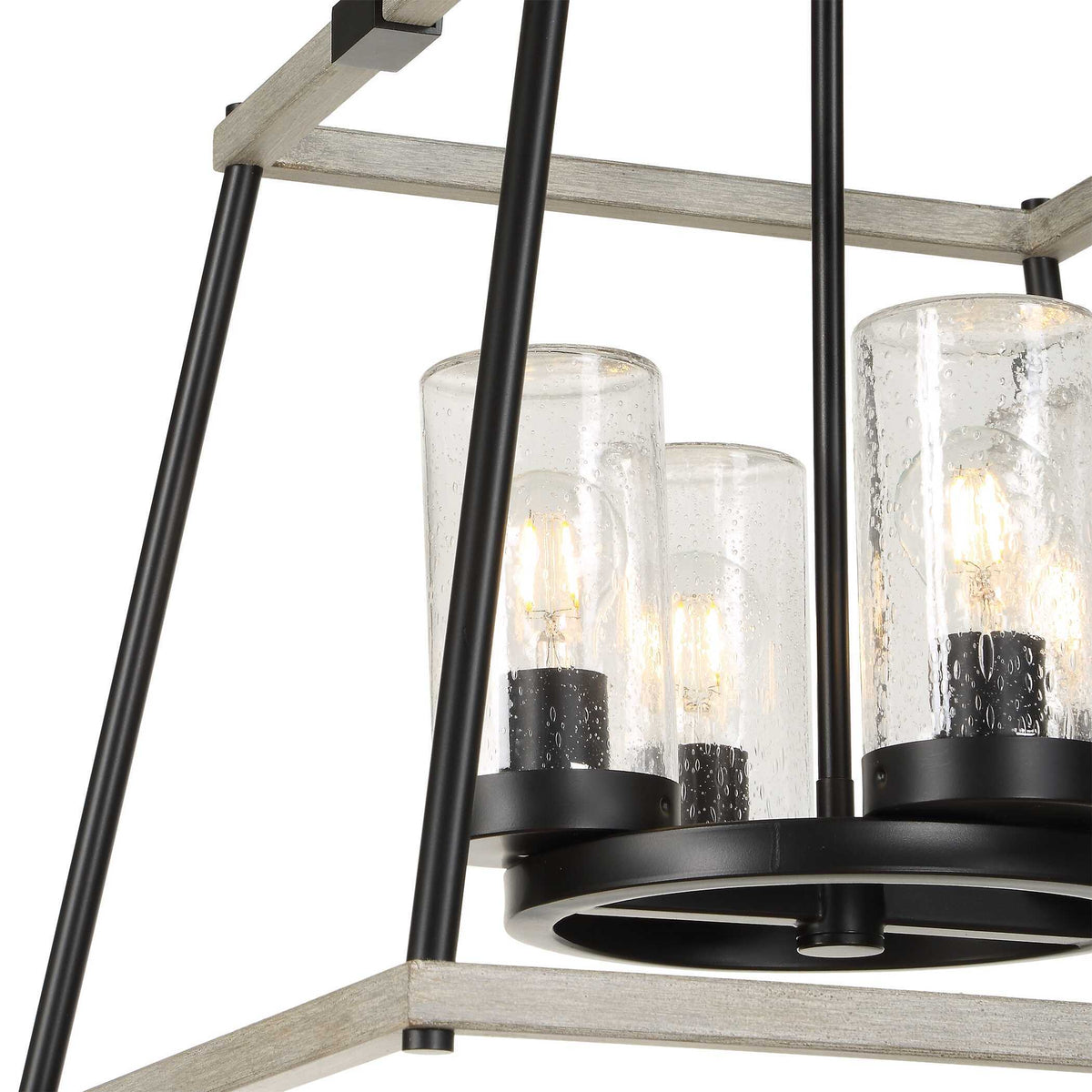 Edgecomb 4 Light Indoor-Outdoor Pendant Black / Gray - Gray / Black by Uttermost - View 4