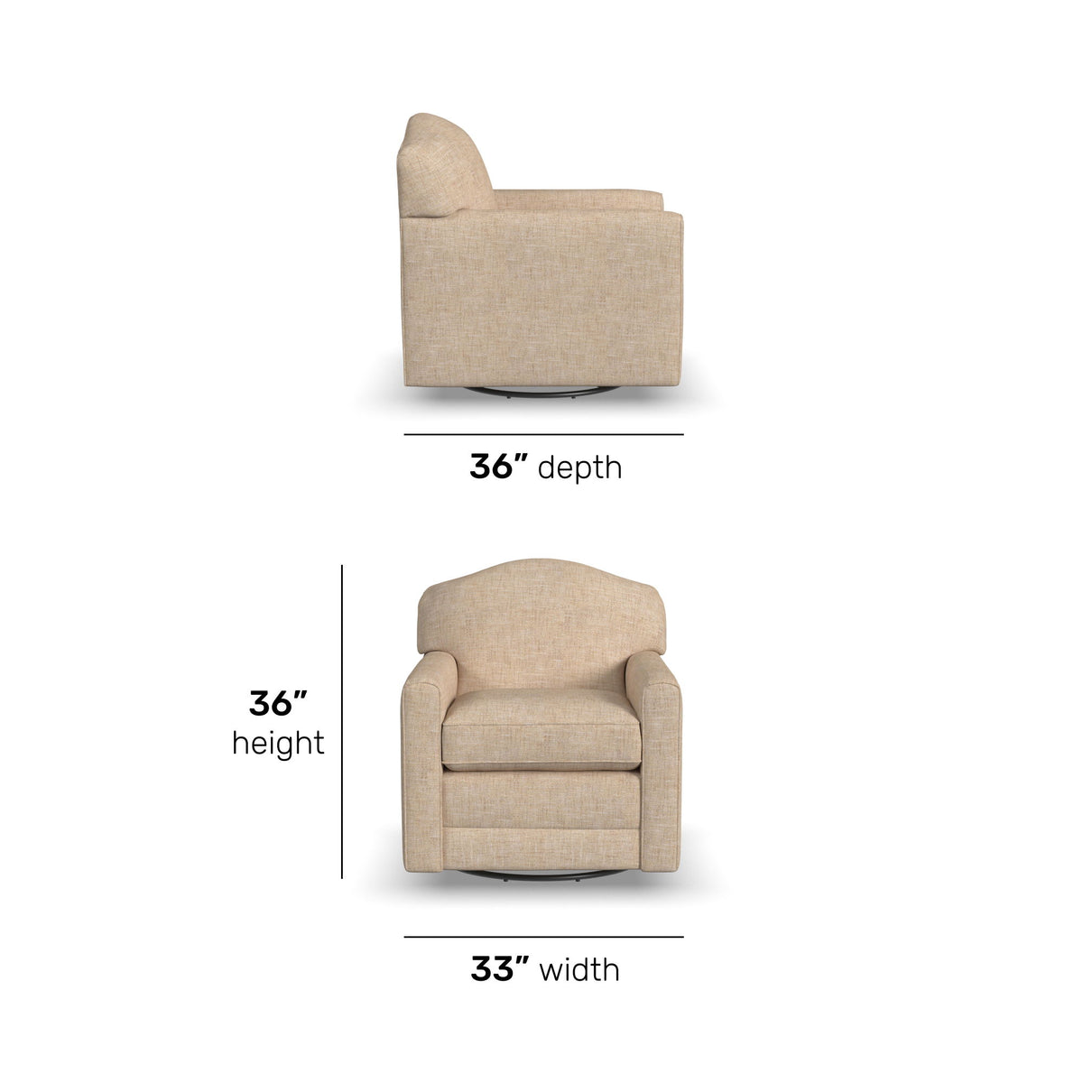 Aggie Fabric Swivel Chair | Flexsteel