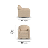 Aggie Fabric Swivel Chair | Flexsteel