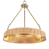 Ladakh 9 Light Round Wicker Pendant - Gold by Uttermost - View 4