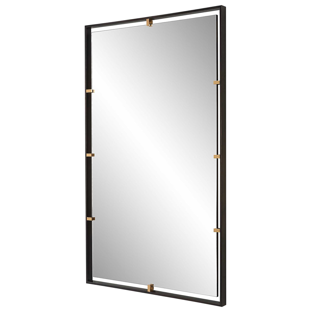 Egon Rectangular Mirror - Black / Silver by Uttermost - View 4