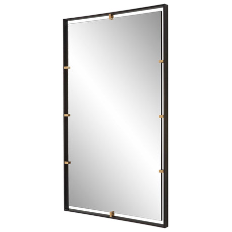 Egon Rectangular Mirror - Black / Silver by Uttermost - View 4