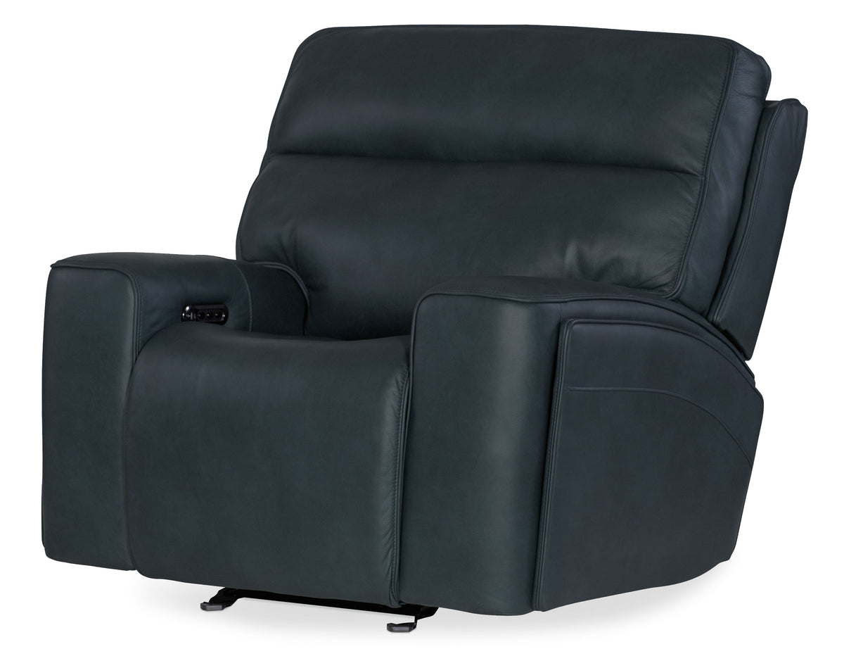 Riverton Power Gliding Recliner With Power Headrest/Lumbar - Blue by Hooker Furniture - View 10