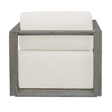 Remsen Outdoor Lounge Chair - Dark Gray / White by Uttermost - View 11