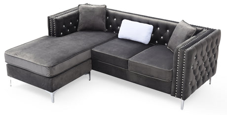 Paige G822B-SC Sofa Chaise , GRAY - sold by Home Elegance USA