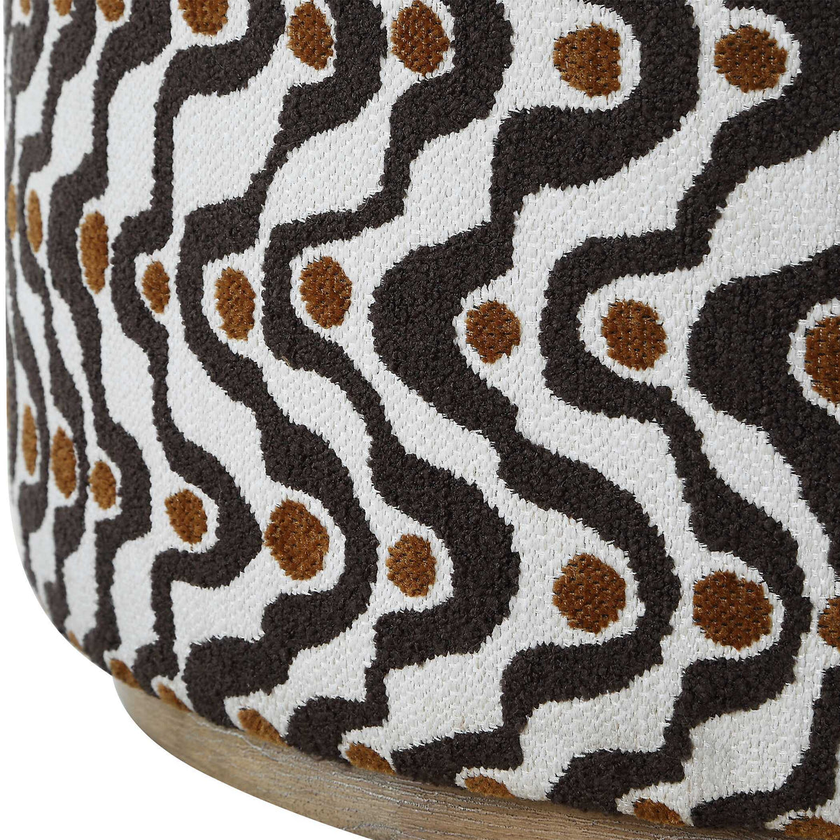 Cas Plush Ottoman Espresso - Dark Brown by Uttermost - View 4