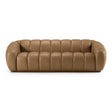Ekwok - Modern Tan Leather Sofa - View Image 1