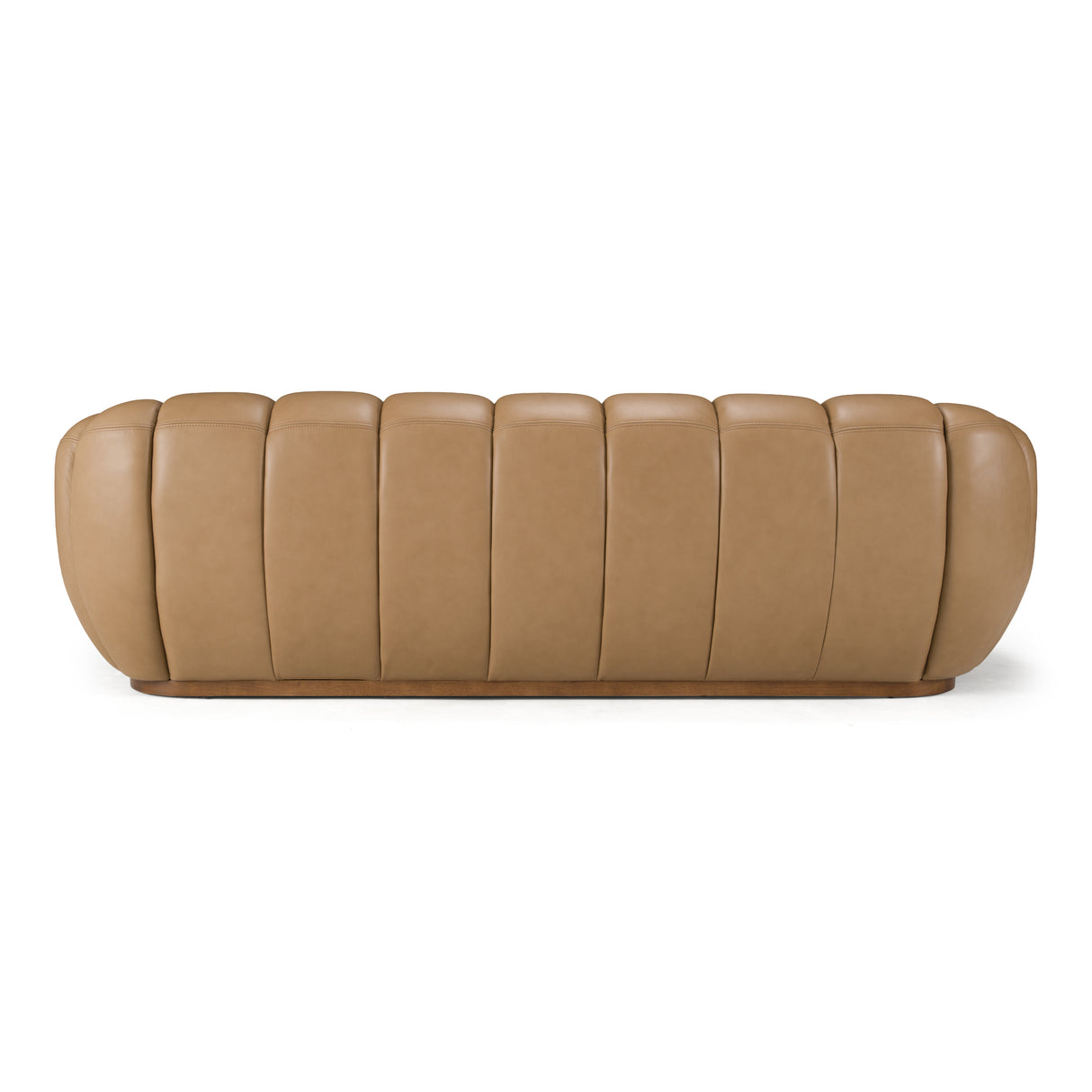 Ekwok - Modern Tan Leather Sofa - View Image 1