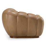 Ekwok - Modern Tan Leather Chair - View Image 1