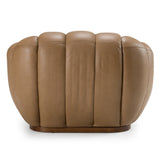 Ekwok - Modern Tan Leather Chair - View Image 1