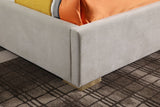 Eldora - Glam Beige Velvet and Brushed Brass CK Bed
