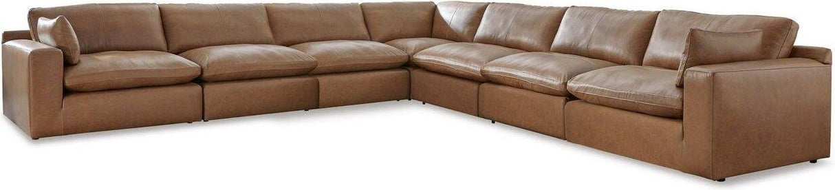 Ashley Caramel Emilia 30901S6 7 - Piece Sectional - Leather - 30901S6 - Home Elegance USA - 1