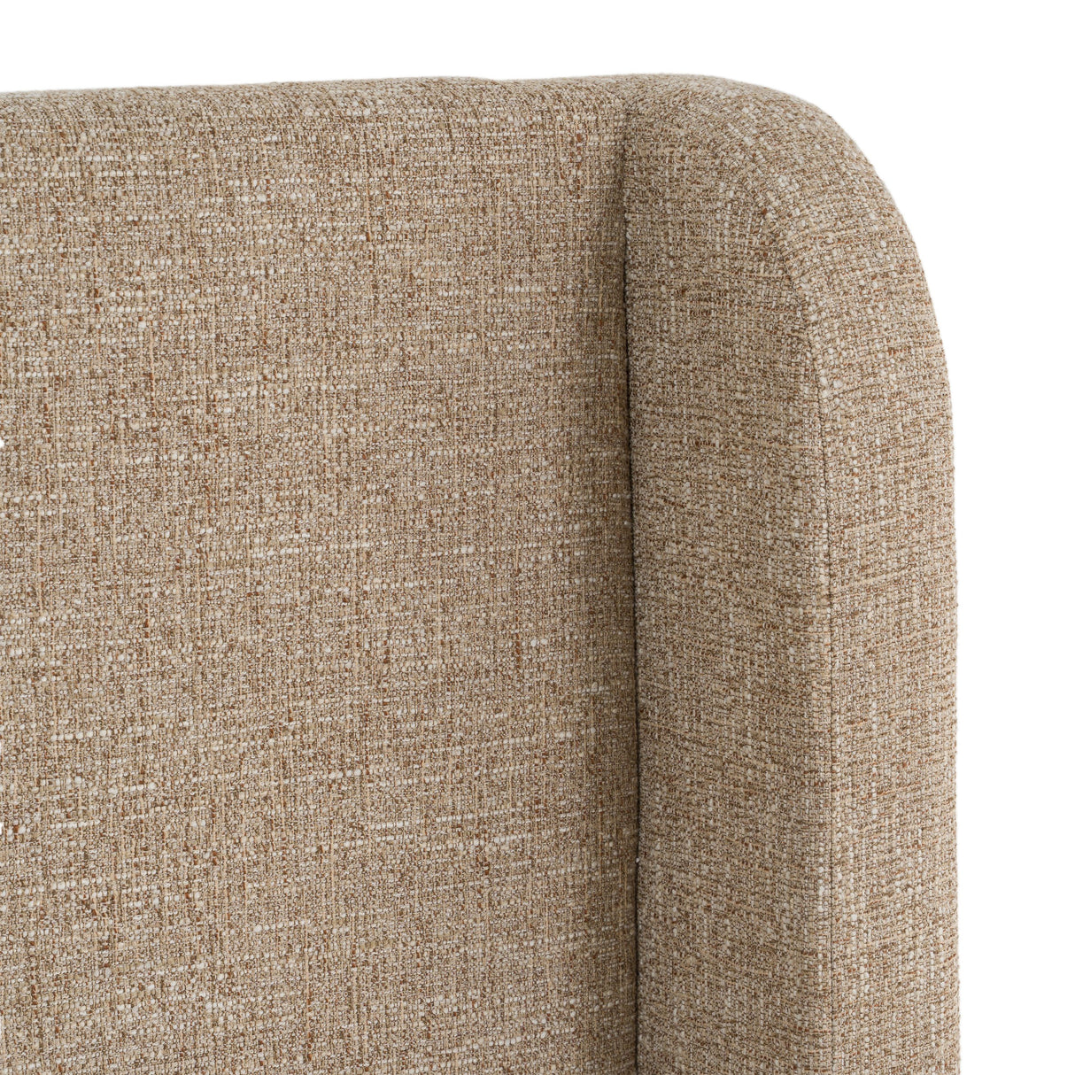 Queen Emilio + Roma - Modern Beige Fabric + Walnut 4-Piece Bedroom Set