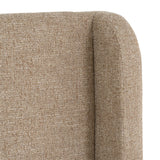 Queen Emilio + Roma - Modern Beige Fabric + Walnut 4-Piece Bedroom Set