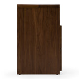 Emilio - Modern Natural Burlap + Walnut Dresser - View Image 1