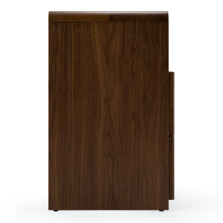 Emilio - Modern Natural Burlap + Walnut Dresser - View Image 1