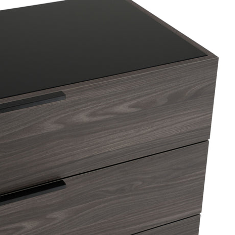 Queen Nova Enzo Italian Modern Grey Oak & Fabric Bedroom Set