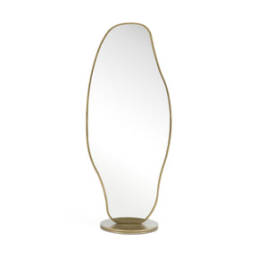 Esteem - Modern Antique Brass Freestanding Mirror - View Image 1