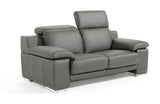 Lamod Italia Evergreen Modern Black Italian Leather Sofa Set