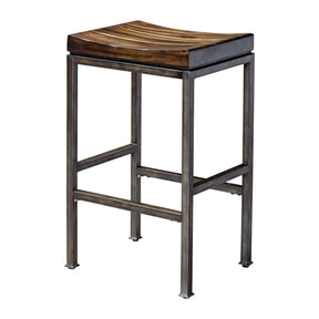 Beck Industrial Bar Stool Dark Brown & Black - Dark Brown / Black by Uttermost - View 1