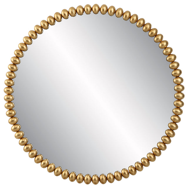 Byzantine Round Mirror - Gold by Uttermost - View 1