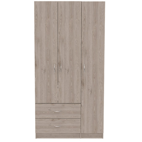 Eureka Three Door Armoire, Two Drawers, Rod - sold by Home Elegance USA