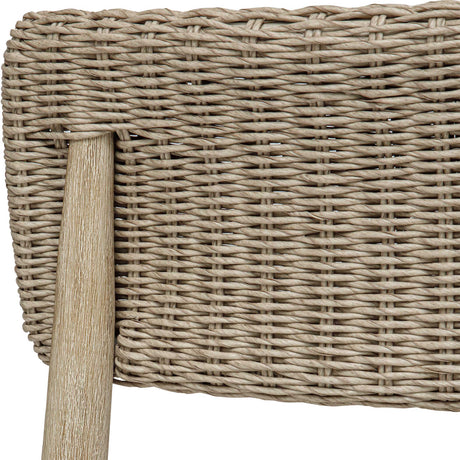Kailua Outdoor Wicker Dining Chair - Gray by Uttermost - View 9