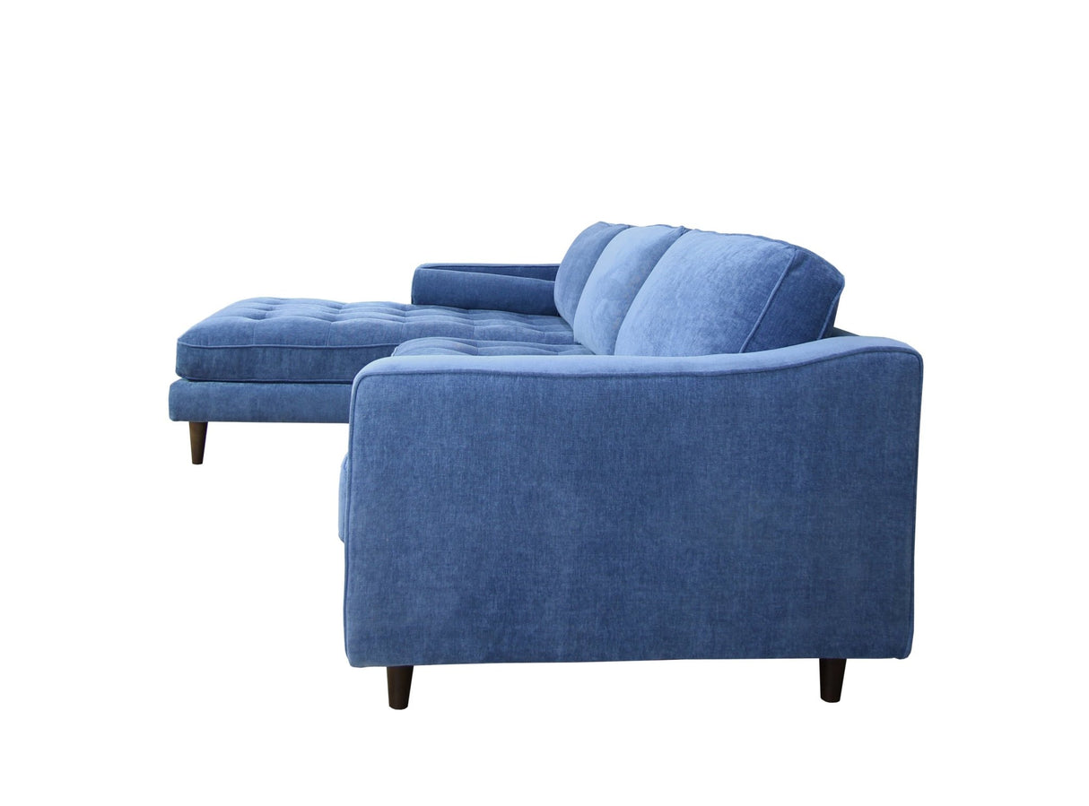 ANDERSON LAF SECTIONAL - DENIM BLUE | Home Elegance USA