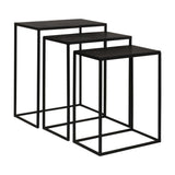 Coreene Iron Nesting Tables (Set of 3) - Black by Uttermost - View 1