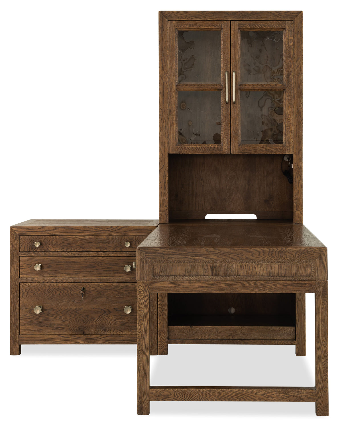 Driftwood Bookcase Hutch Worn Saddle - Dark Brown by Hooker Furniture - View 6