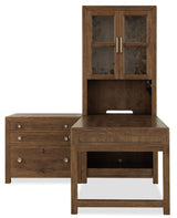 Driftwood Open Shelf Cabinet Worn Saddle - Dark Brown by Hooker Furniture - View 4