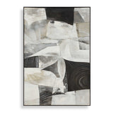 Folding Time Framed Abstract Art Black / Brown / Gray / White - Black / Gray by Uttermost - View 1
