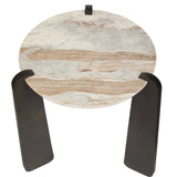 Talud Modern Marble Side Table Bronze / Gray - Dark Brown / Beige by Uttermost - View 3