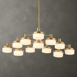 Wedge 12 Light LED Brass Chandelier White / Gold - Gold / White by Uttermost - View 2