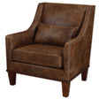 Clay Leather Armchair - Dark Brown by Uttermost - View 1