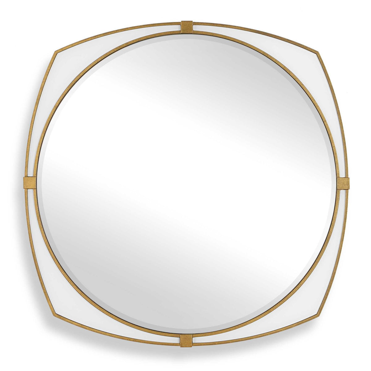 Estella Round Mirror - Gold / White by Uttermost - View 1