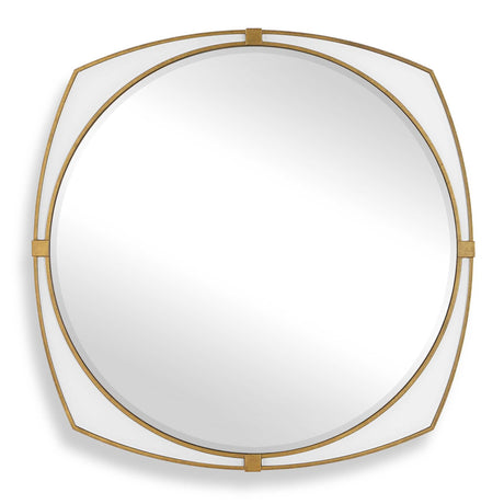 Estella Round Mirror - Gold / White by Uttermost - View 1