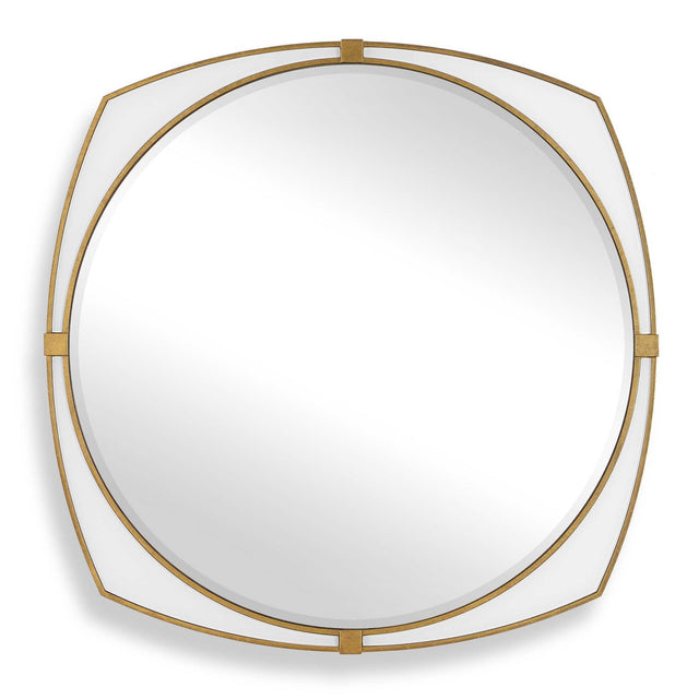 Estella Round Mirror - Gold / White by Uttermost - View 1