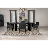 Houston Charcoal Grey and Black 5-piece Dining Set