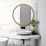 Byzantine Round Mirror - Gold by Uttermost - View 2