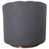 Cuthbert Modern Swivel Chair - Dark Gray by Uttermost - View 6