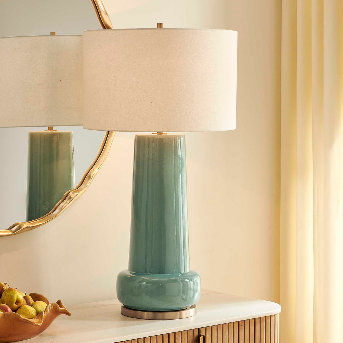 Claudin Table Lamp - Blue by Uttermost - View 2