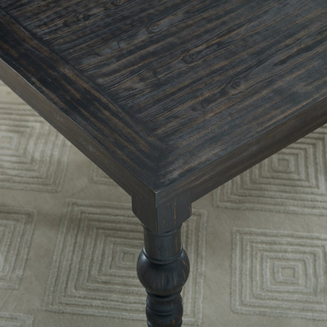 Leviton Urban Style Dark Wash Wood Dining Set: Table, 4 Chairs and Bench - sold by Home Elegance USA