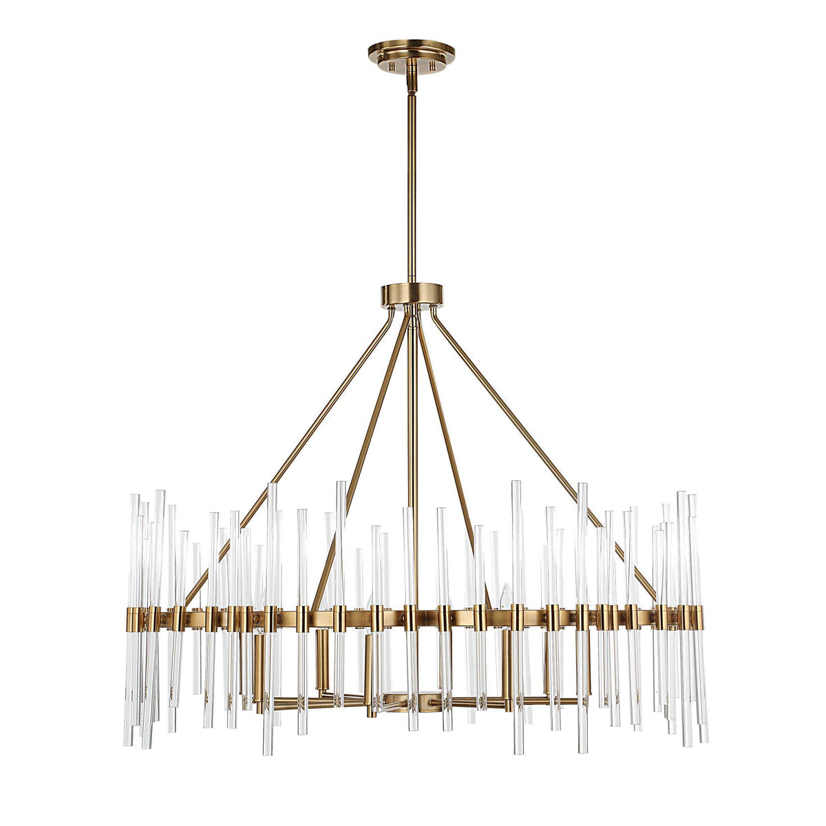 Crystal Stick 8 Light Chandelier Brass - Bronze by Uttermost - View 12