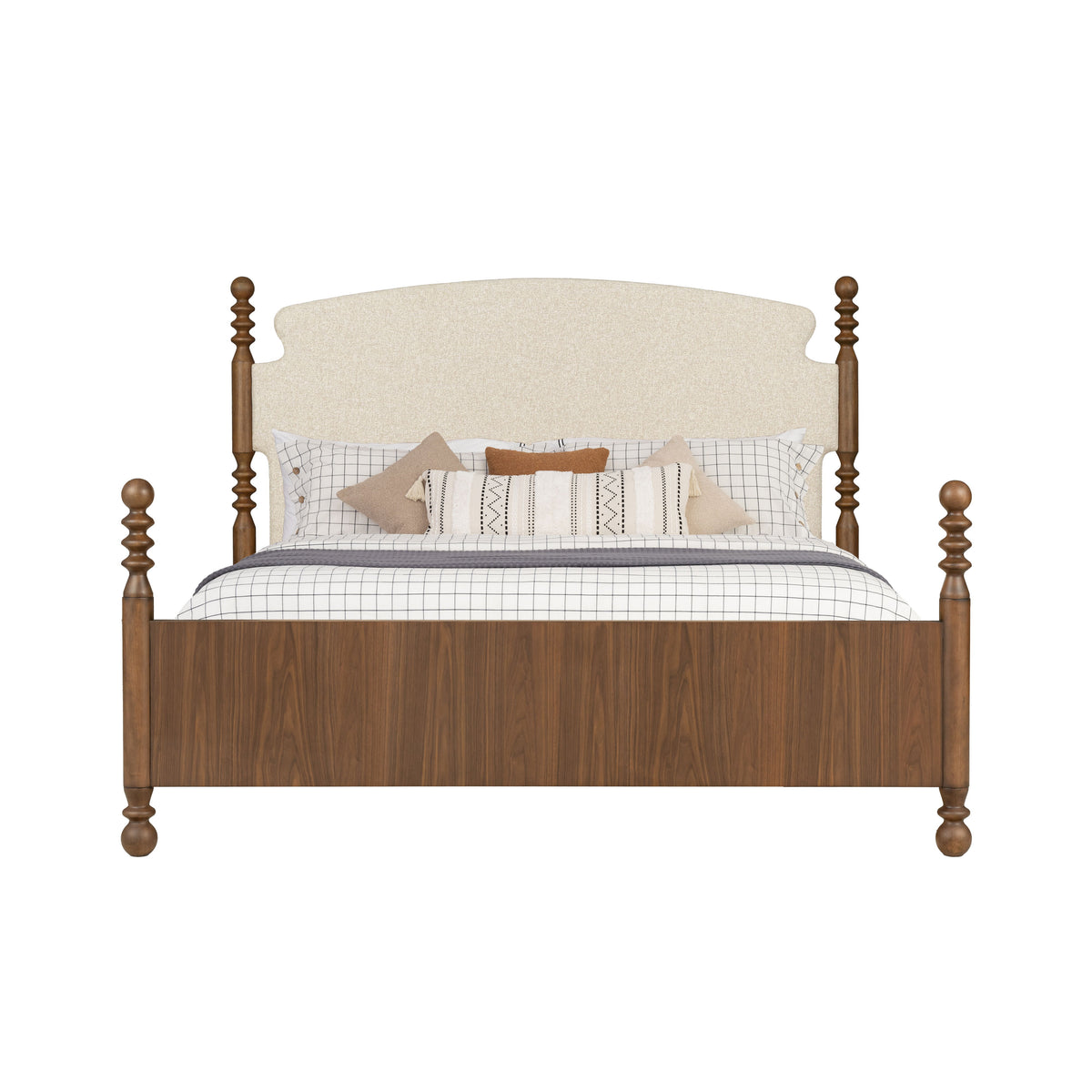 Azalea King Upholstered Bed - Walnut | Flexsteel