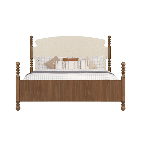 Azalea King Upholstered Bed - Walnut | Flexsteel