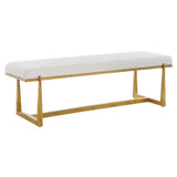 Midas Bench - White by Uttermost - View 4